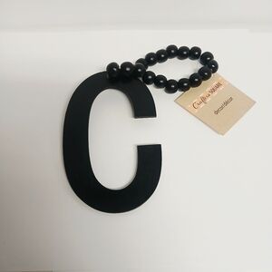 Wooden Bead Initial "C" Hanging Decor